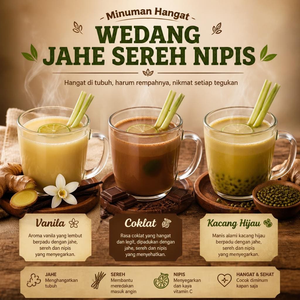 WEDANG JAHE SEREH NIPIS Warkop Fresh dengan rasa jahe sereh nipis